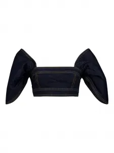 Топ Rebellion с объемными рукавами Zimmermann, синий