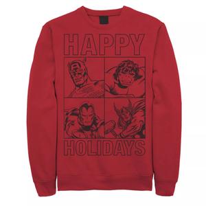 Мужской рождественский свитшот Happy Holidays Marvel