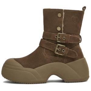 Термические короткие ботинки до середины икры для женщин Tata, коричневый (Faux Wool Lining)