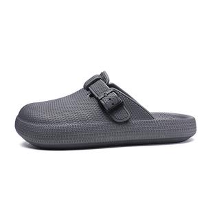 LONGDUIZHANG Клоги унисекс WY860 тёмно-серые с закрытым носком и вырезом, цвет WY860 Dark Gray[Closed Toe Cut-Out]