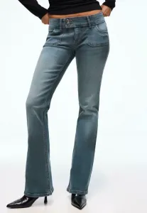 Джинсы-Клеш с низкой посадкой Bershka, Dark Blue