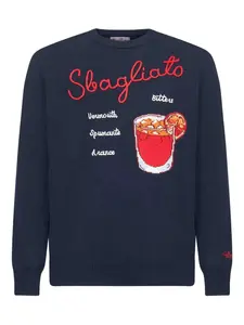 Свитер с вышивкой в виде напитка Mc2 Saint Barth, синий