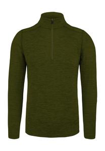 Мужская куртка из шерсти мериноса с длинным рукавом и молнией 1/4 Canberra normani, зеленый