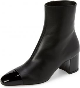 Женские модные ботильоны Zszszsu с застежкой на носке, на среднем толстом каблуке, с боковой молнией, удобные ботинки, нарядные, повседневные, для бизнеса, размер 4-16 US, Black