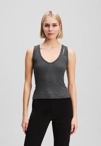 Топ KARL LAGERFELD TANK, Grey Melang/Grey