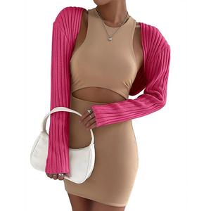 Женский болеро-кардиган с открытой передней частью и длинными рукавами Seoria, Rose