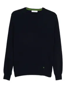 Свитер с цветочным узором и круглым вырезом Manuel Ritz, черный