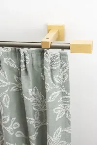 Карниз для штор GARESA "Cubus, внутренний карниз кубовидной формы", 1 направляющая, желаемая длина, комплект внутренних карнизов, выдвижной, дерево-алюминий 170 см, цвет natur/chromfarben