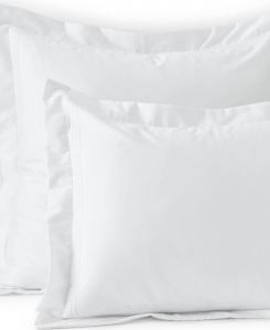 Наволочка из высококачественного хлопка Supima с плотностью 400 нитей, не требует глажки, сатиновая, с вышивкой Lands' End, цвет white dots