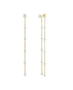 Серьги-Капельки с жемчугом Лара Untamed Petals, gold