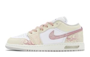 Детские баскетбольные кроссовки Air 1 Grade School Jordan, бежевый розовый
