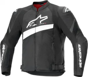 Мужская мотоциклетная куртка Alpinestars T-GP Plus R V4 Airflow Street - черно-белая, размер L, black/white