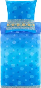 Комплект постельного белья из сатина PALLAVICINO цвет C1 AZUR BLUE размер 240x220+2x80x80 Bassetti