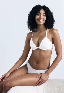 Бюстгальтер-Футболка из хлопка и модала с легкой подкладкой и глубоким вырезом. Calvin Klein Underwear, White