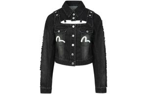 EVISU Женская джинсовая куртка черная, Denim Black