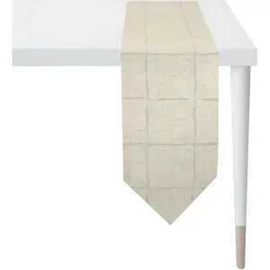 Ленточная ткань для стола 6300 CHRISTMAS GLAM, рождественский декор, Рождество люрекс-жаккард Apelt, серо-коричневый/серый