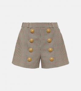 Шорты принца Уэльского с высокой посадкой BALMAIN, разноцветный
