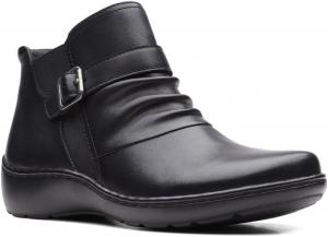 Женские туфли Clarks Cora Rouched, Black Leather