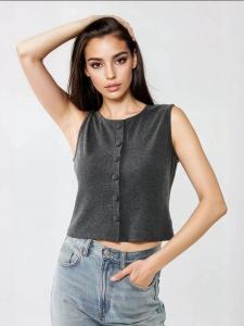 Вязаный жилет Hiccup, антрацит