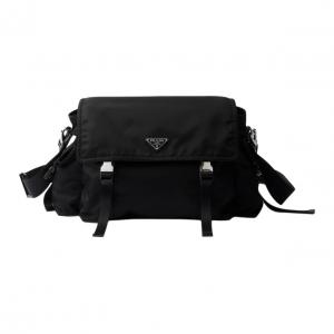 PRADA Мужская черная сумка через плечо