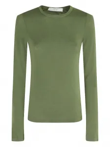 Свитер с круглым вырезом и длинными рукавами Tela, зеленый