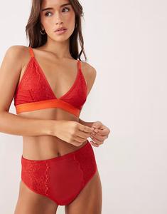 Трусики с высокой талией, кружевом и сеткой, цвета ягод годжи Lemonade Dolls