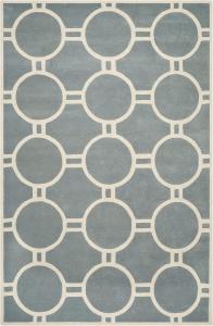 Ковер ручной работы SAFAVIEH, 153 x 244 см,  Chatham Collection Blue/Ivory CHT739B геометрический премиум шерстяной