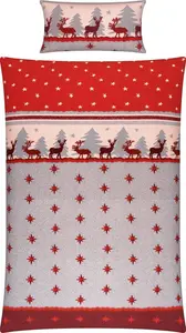 Постельное белье красное 1x 155x220 см + 1x 40x80 см Erwin Müller