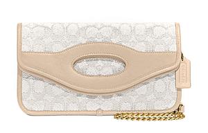 COACH Складная жаккардовая сумка через плечо