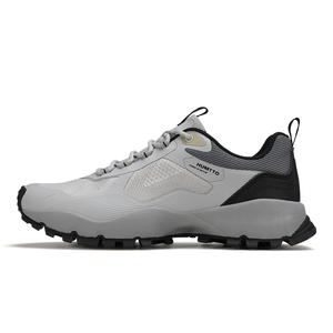 Амортизирующие противоскользящие низкие кроссовки для походов, мужские, светло-серые HUMTTO, Light Gray