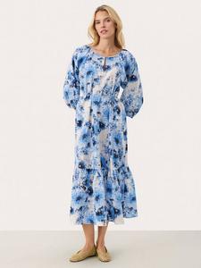 Платье Reidun с цветочным принтом и рюшами Part Two, Blue/Multi