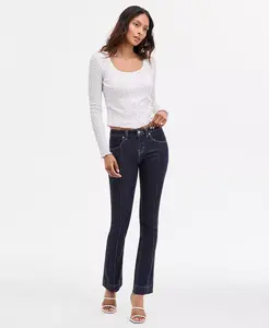 Джинсы-клеш с защипами и средней посадкой для юниоров Madden Girl, черный