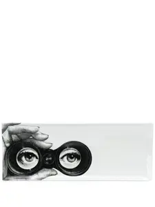 Сервировочная тарелка с принтом, 2,5х38х15 см, Fornasetti, белый