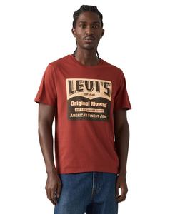 Мужская футболка с круглым вырезом и стандартным кроем Levi's, Russet Brown