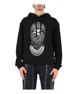 Толстовка с капюшоном в виде маски с узором пейсли и завязками. Ih Nom Uh Nit, черный