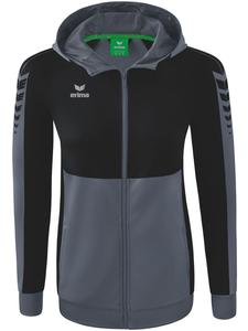 Тренировочная куртка Six Wings с капюшоном серого цвета erima