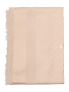 Шарф с монограммой и необработанными краями Twinset, нейтральный