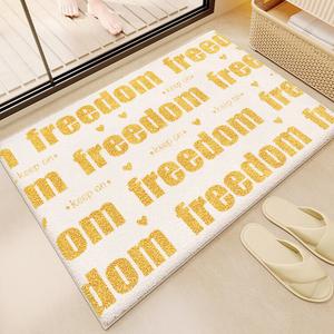 Budis Ковер 60х90 см для прихожей и ванной, абсорбирующий, с геометрическим дизайном, аромат морской соли и лимона