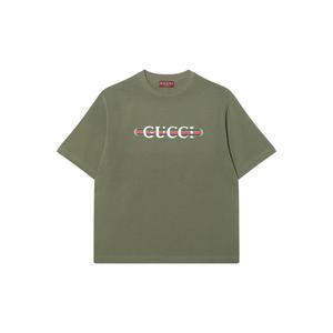 Футболка Printed Heavy Jersey GUCCI, зеленый