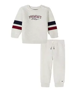 Детский комплект для мальчиков из двух предметов: футболка и джоггеры с ромбовидной стежкой Tommy Hilfiger, мультиколор