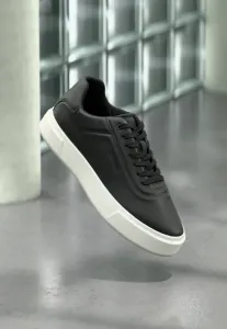 Кроссовки на шнуровке с чашеобразной подошвой Calvin Klein Jeans, Black/Bright White