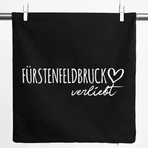 Наволочка Huuraa Fürstenfeldbruck in love Gift 40x40см Черный хлопок Fürstenfeldbruck Present Hellweg Druckerei