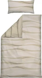 Двустороннее постельное белье бежевое 1x 135x220 см + 1x 40x80 см Erwin Müller