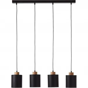 Подвесной светильник Brilliant Vonnie, черный / коричневый