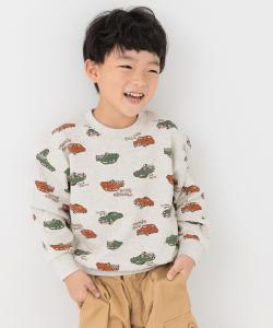 Флисовая толстовка из 100% хлопка с принтом по всей поверхности Chil2, цвет G Car/Oatmeal