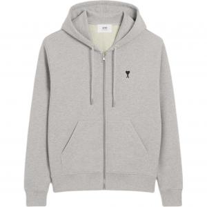 Ami Paris Ami De Coeur Zipped Hoodie AMIPARIS, серый
