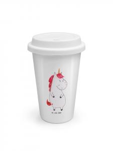 Mr. & Mrs. Panda Кофейная кружка «Единорог в гневе» (без надписи) белого цвета