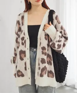 Лучший/Разноцветный жаккардовый кардиган с V-образным вырезом.