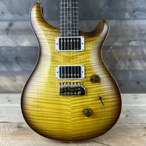 PRS Wood Library Custom 24 Flame Maple с верхом 10, гриф из корины, накладка грифа из зирикоте - Livingston Lemondrop Satin 395094