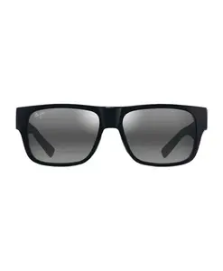 Современные поляризованные солнцезащитные очки прямоугольной формы Maui Jim, черный